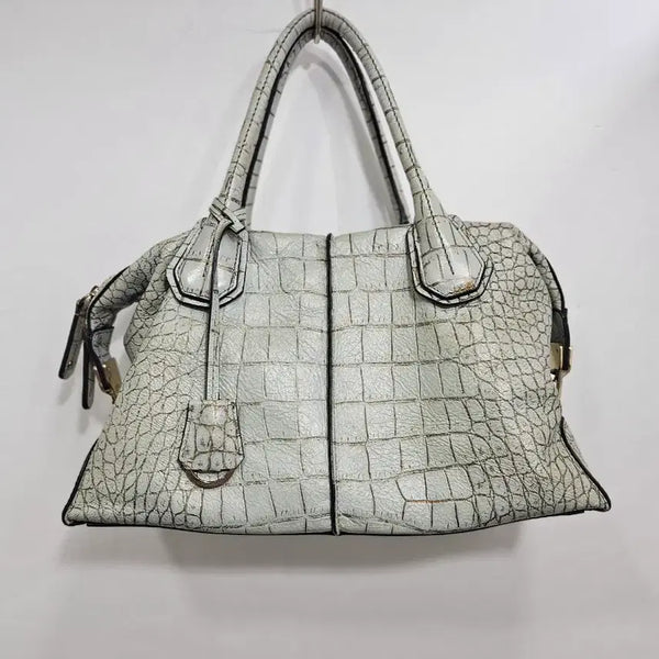 [BUNJANG] Morgan Crocodile Pattern Leather Tote & Crossbody Bag / 모르간 악어패턴 토드&크로스백