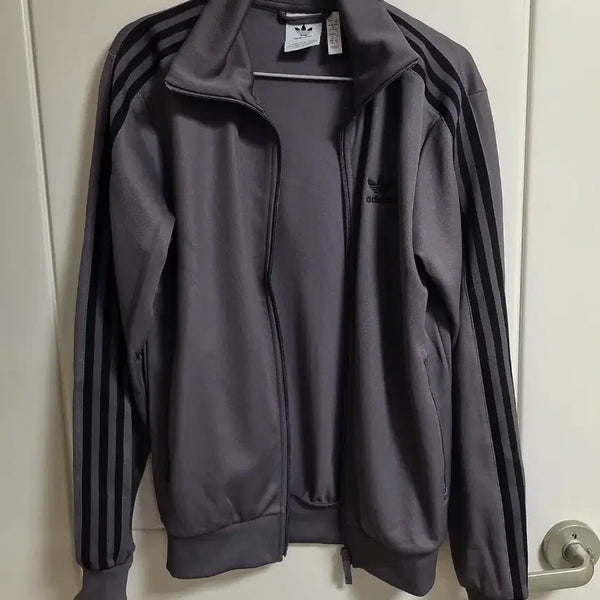 [BUNJANG] Adidas Beckenbauer Track Top Jersey Charcoal Grey / 아디다스 베켄바우어 트랙탑 져지 차콜 그레이 회보라 퍼플 회색