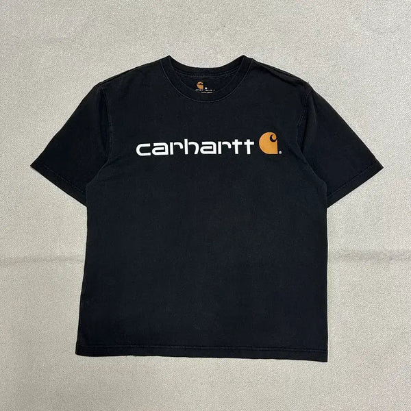 [BUNJANG] Carhartt K195 Signature Logo Short Sleeve T-Shirt / 칼하트 K195 시그니처 로고 반팔티셔츠