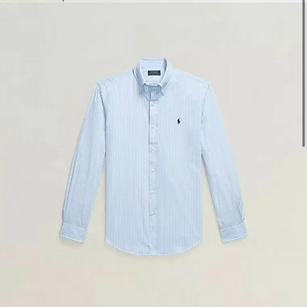 [BUNJANG] Polo Custom Fit Garment Dyed Oxford Shirt Blue / 폴로 커스텀핏 가먼트 다이 옥스포드 셔츠 블루