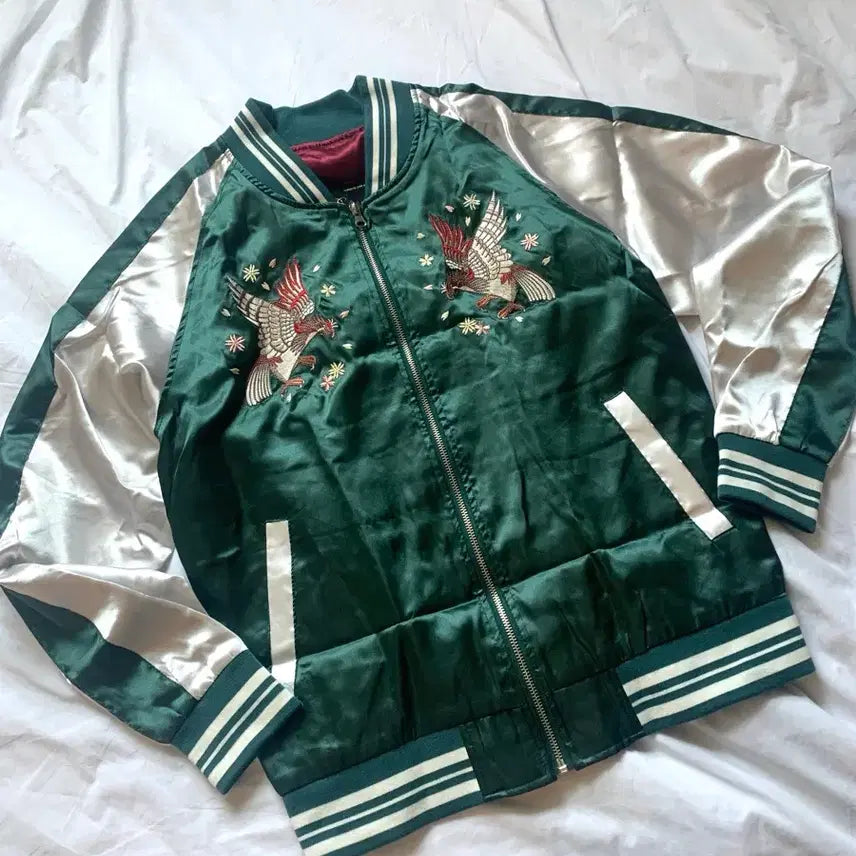 [BUNJANG] Unisex Sukajan Embroidered Vintage Jacket / 새상품 남녀공용 스카쟌 자수 스카잔 빈티지자켓