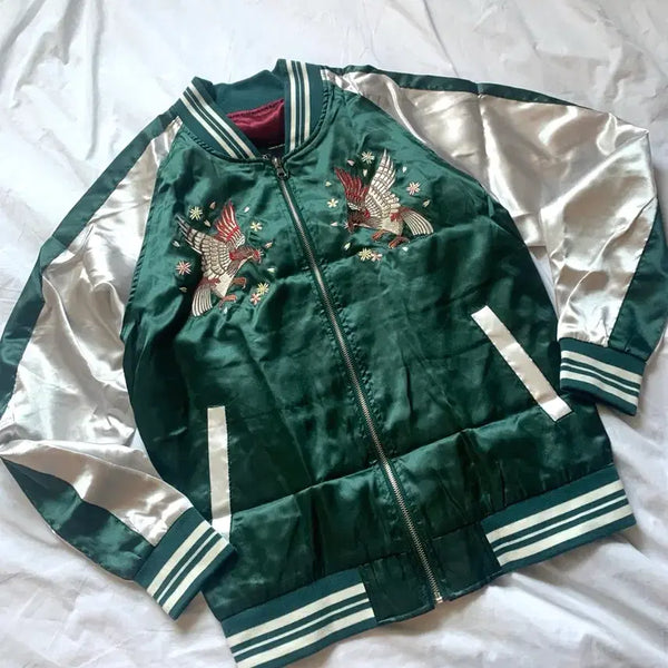 [BUNJANG] Unisex Sukajan Embroidered Vintage Jacket / 새상품 남녀공용 스카쟌 자수 스카잔 빈티지자켓