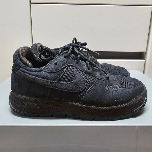 [BUNJANG] Nike Air Force 1 Black Suede Mesh / 235나이키 에어포스1 블랙 스웨이드 메쉬  -973