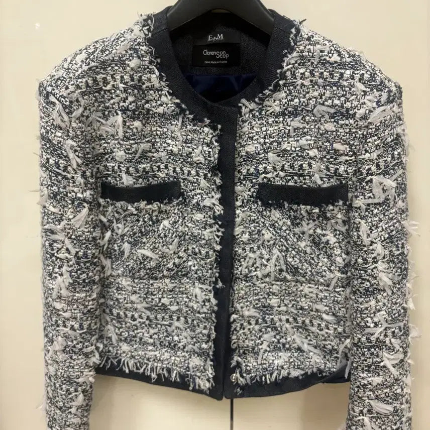 [BUNJANG] EBM Wing Yarn Tweed Jacket (Size 55) / EBM 날개사 트위드 자켓 55