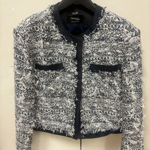 [BUNJANG] EBM Wing Yarn Tweed Jacket (Size 55) / EBM 날개사 트위드 자켓 55