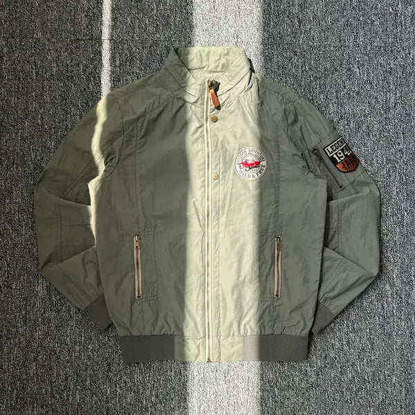 [BUNJANG] Jeep Khaki Patch Logo Vintage Jacket (M) / Jeep 카키 패치 로고 빈티지 자켓 M