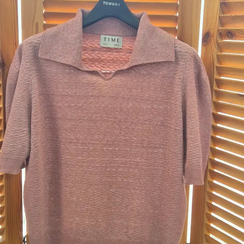 [BUNJANG] TIME Square Neck Cropped Knit Top - Size 90 / 타임 21  카라넥 크롭니트 90F