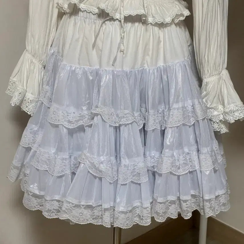 [BUNJANG] White Lace Tutu Skirt / 화이트 튜튜 스커트