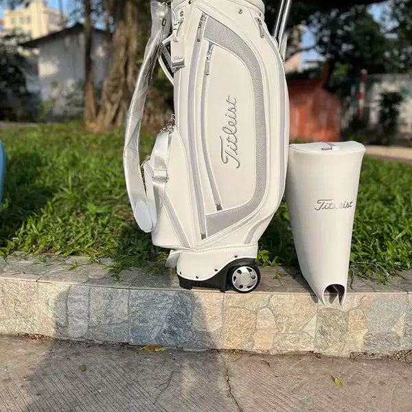 [BUNJANG] Wheeled Golf Bag Caddy with Wheels (White) / 바퀴형 스크럽 골프백 휠캐디백  (화이트)