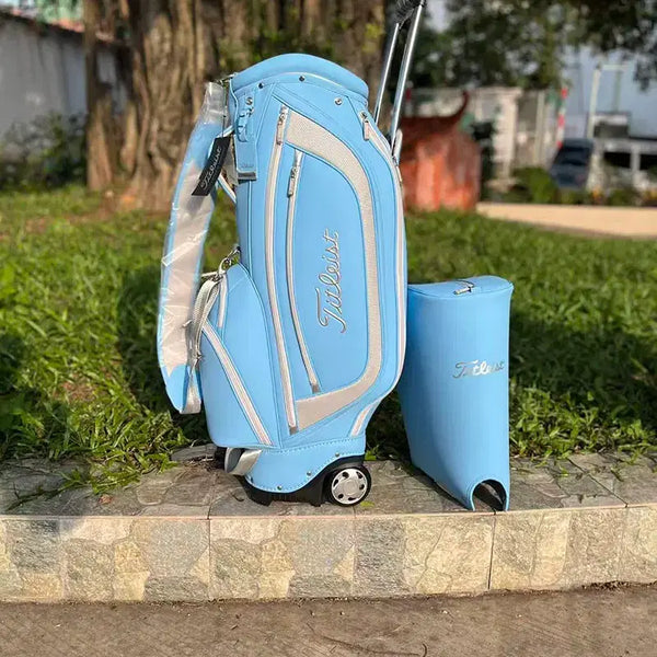 [BUNJANG] Wheeled Scrub Golf Bag Caddy with Wheels (Sky Blue) / 바퀴형 스크럽 골프백 휠캐디백  (스카이블루)