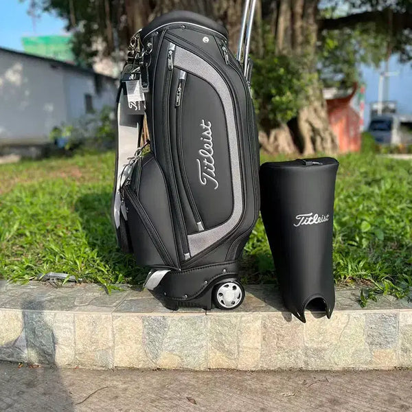 [BUNJANG] Wheeled Scrub Golf Bag Caddy Bag (Black) / 바퀴형 스크럽 골프백 휠캐디백  (블랙)