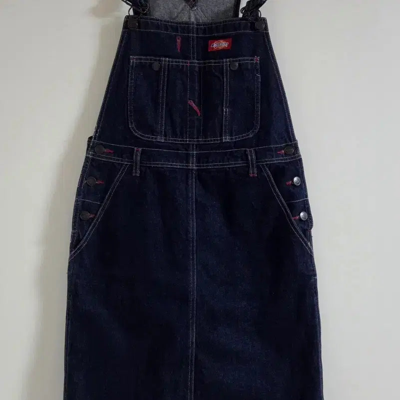 [BUNJANG] Dickies Denim Overall Skirt / 디키즈 데님 오버롤 스커트 멜빵치마