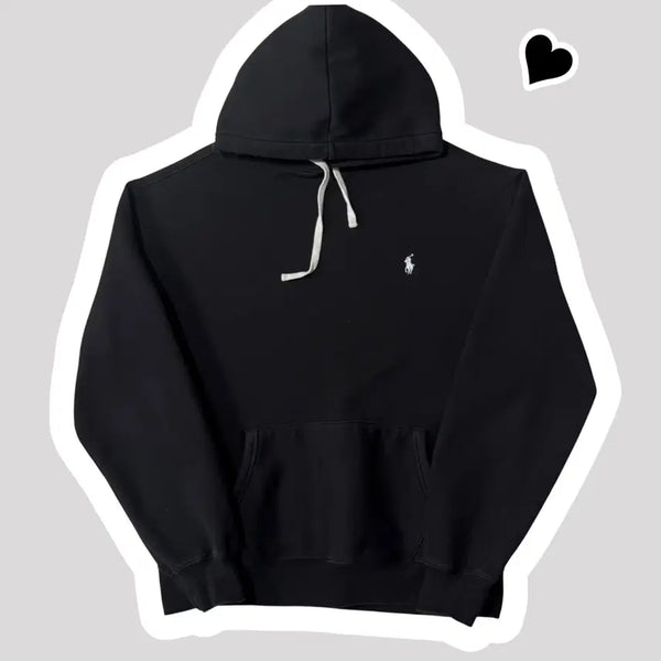 [BUNJANG] Polo Ralph Lauren New Model Black Hoodie T-Shirt XL / 신형 폴로 랄프로렌 블랙 후드티셔츠