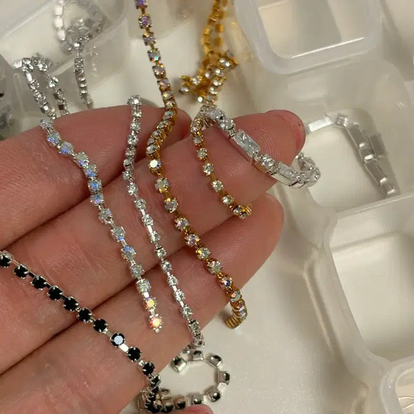 [BUNJANG] Bundle Set 23 pcs Crystal Nail Chains / 일괄 23개 크리스탈 네일체인 체인줄란