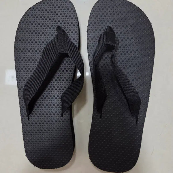 [BUNJANG] Black Platform Flip-Flops Sandals (2.5cm Heel) / 블랙 플랫폼 플립플랍 쪼리 240(2.5cm 높은 굽)