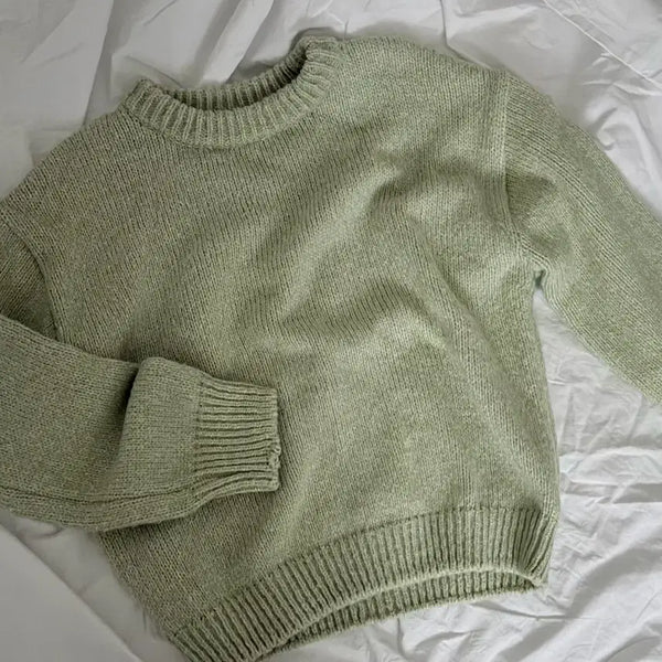 [BUNJANG] Mint Green Heathered Loose Fit Knit / 연두 보카시 루즈핏 아방 니트