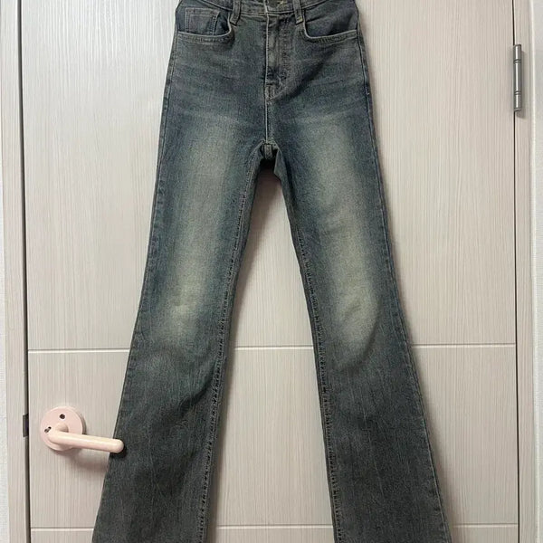 [BUNJANG] Vintage Washed Semi-Bootcut Denim Jeans (XS) / 빈티지 워싱 세미부츠컷 데님 청바지 XS