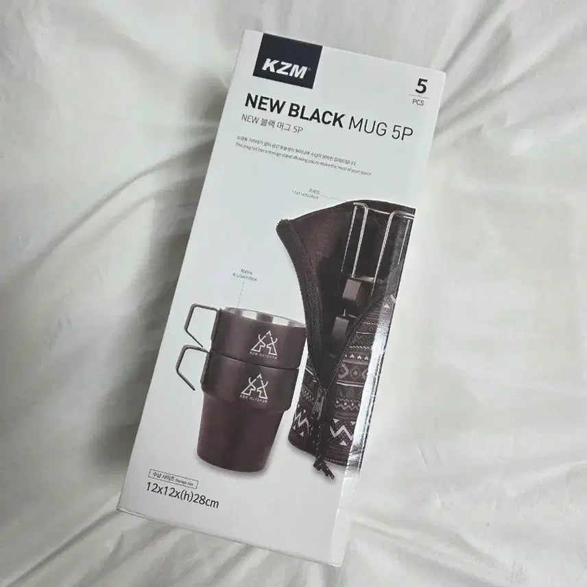 [BUNJANG] KZM New Black Mug 5 Piece Set / KZM 뉴 블랙 머그 5P 세트 팝니다.