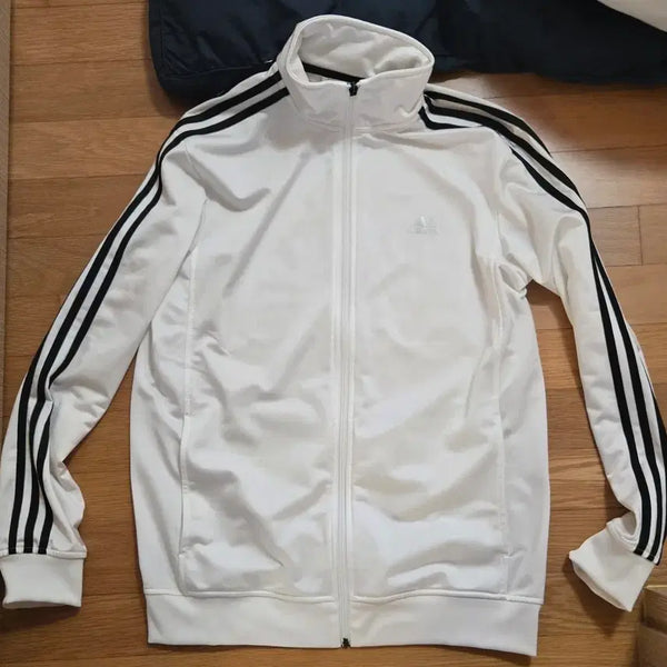 [BUNJANG] Adidas White Track Top Jersey / 아디다스 화이트 져지