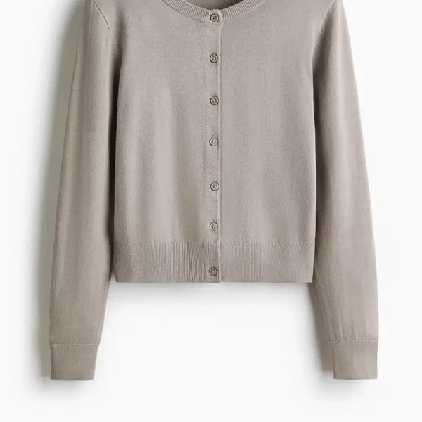 [BUNJANG] Fine Knit Cardigan Light Gray S / 파인니트가디건 라이트 그레이지 S