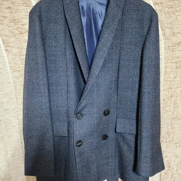 [BUNJANG] Wooyoungmi Shawl Collar Check Jacket Size 46 / 우영미 숄카라 체크 재킷 (46)