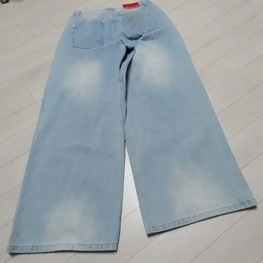[BUNJANG] AMES Oversized Wide Denim Pants Light Blue L30 / AMES 오버핏 와이드 데님 팬츠 라이트 블루L30