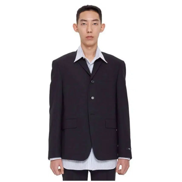 [BUNJANG] MNGU 3-Button Wool Setup Dark Grey Jacket & Pants Set / MNGU 3 버튼 wool 셋업 다크 그레이 자켓 팬츠 셋업 M/S