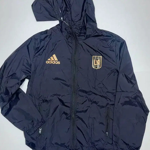[BUNJANG] Adidas LAFC Windbreaker Hoodie Jacket Black / 아디다스 LAFC 바람막이 후드 자켓 블랙