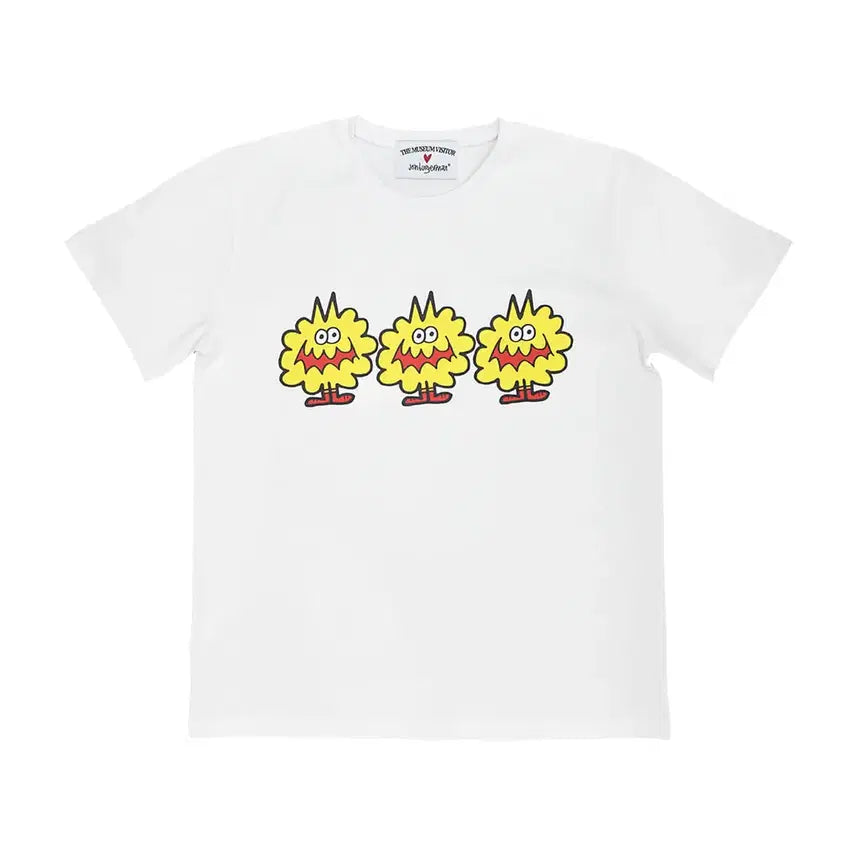 [BUNJANG] TheMuseumVisitor CHARLIE TRIO PRINTED T-SHIRT WHITE / [새 상품/택o] 더뮤지엄비지터 - CHARLIE TRIO PRINTED