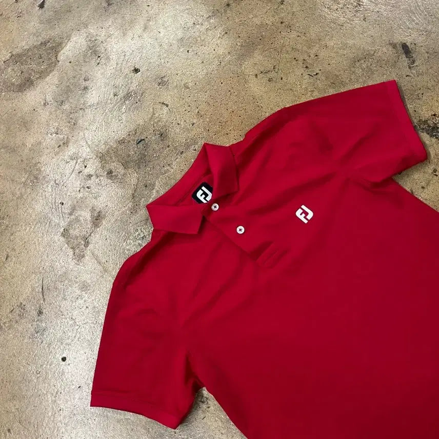[BUNJANG] Footjoy FJ Red Polo Shirt / [정품/S] 풋조이 FJ 레드 폴로 셔츠