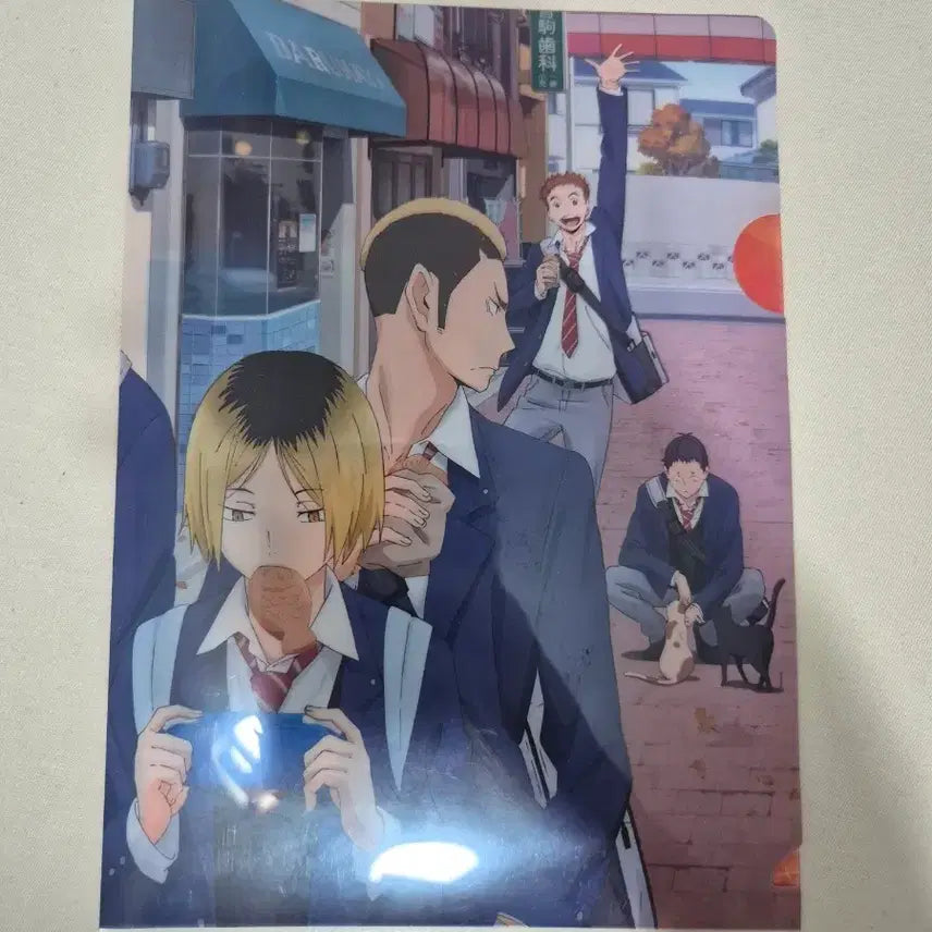 [BUNJANG] Haikyuu!! Nekoma L-Folder & Postcard Set / 판매) 하이큐 네코마 L자 화일