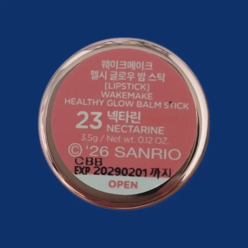 [BUNJANG] WAKEMAKE Hello Kitty Healthy Glow Balm Stick #23 Nectarine / 웨이크메이크 헬로키티 헬시 글로우 밤 스틱 23호 넥타린 미개봉