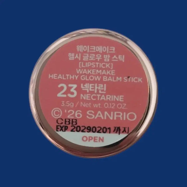 [BUNJANG] WAKEMAKE Hello Kitty Healthy Glow Balm Stick #23 Nectarine / 웨이크메이크 헬로키티 헬시 글로우 밤 스틱 23호 넥타린 미개봉