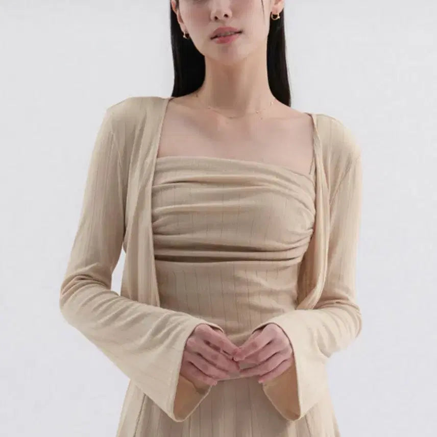 [BUNJANG] Grace u Cardigan and Camisole Set (Beige) / Grace u가디건나시(베이지)