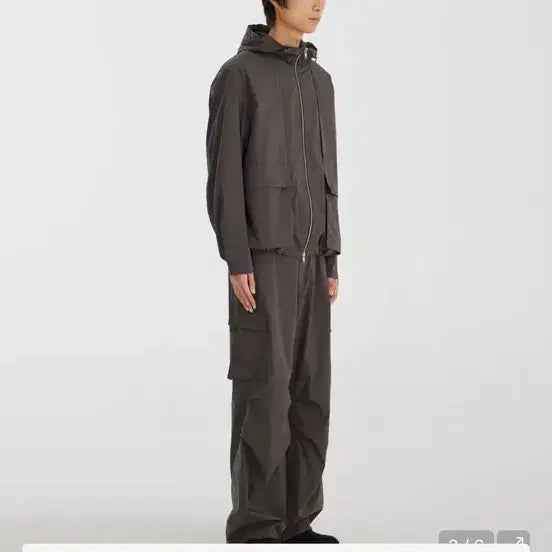 [BUNJANG] Youth Hooded Jumper Charcoal Grey / 유스 후디드점퍼 차콜그레이