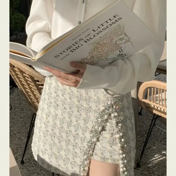 [BUNJANG] Seokooki Crystal Tweed Skirt Size M / 서쿠키 크리스탈트위드스커트 M사이즈