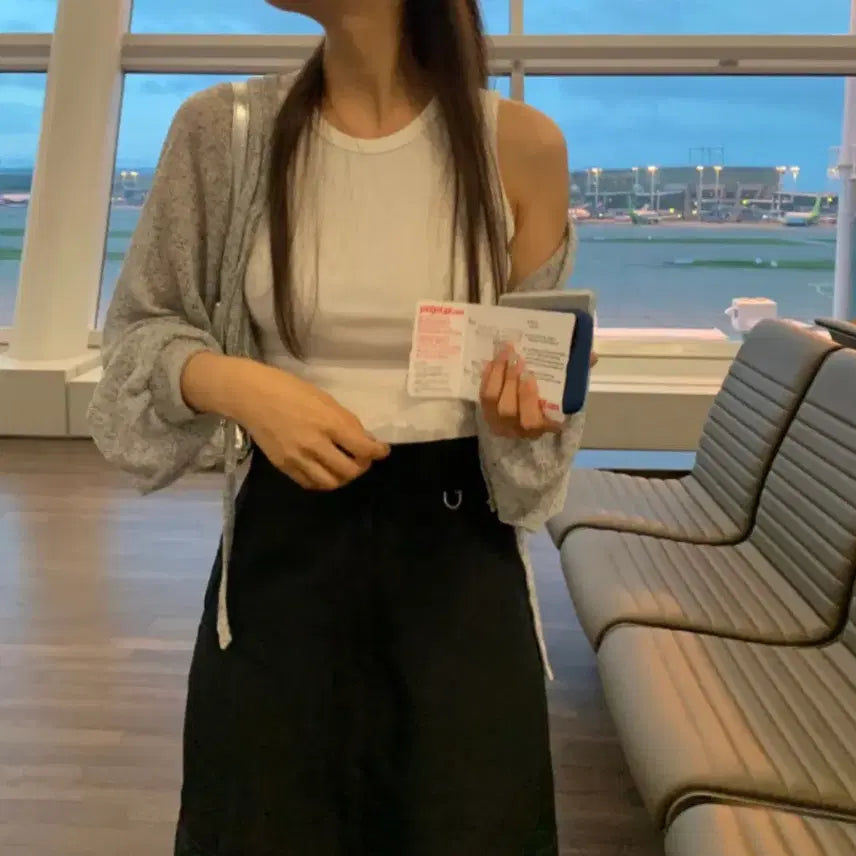 [BUNJANG] Oddense Summer Bolero Cardigan (Cookies and Cream) / 오브던 썸머볼레로가디건 (쿠앤크)
