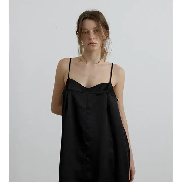 [BUNJANG] Overdue Flair Satin Mini Dress / Overdue Flair 세틴 미니 드레스