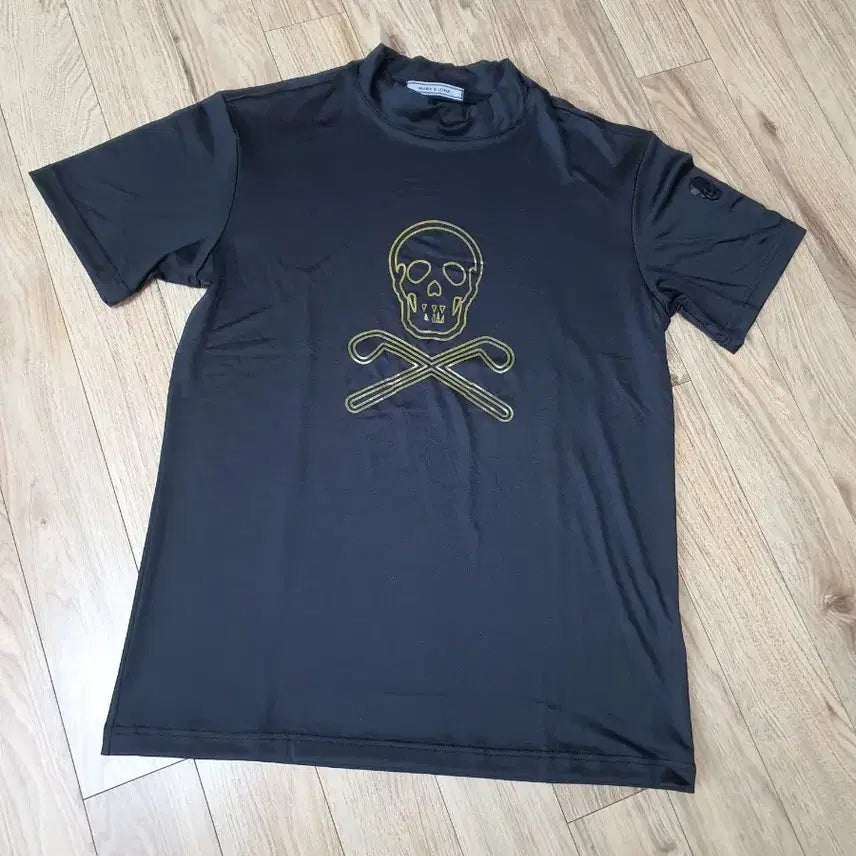 [BUNJANG] MARK&LONA Skull Short Sleeve Cooling T-Shirt Black (Size 100) / 마크앤로나 해골 반팔 골프 냉감티셔츠 불랙 (100사이즈) 새상품