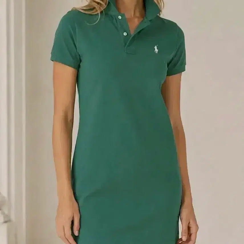 [BUNJANG] Polo Ralph Lauren Short Sleeve Polo Dress / (특가) 폴로 랄프로렌 반팔 폴로 원피스 핑크, 그린 S 새상품