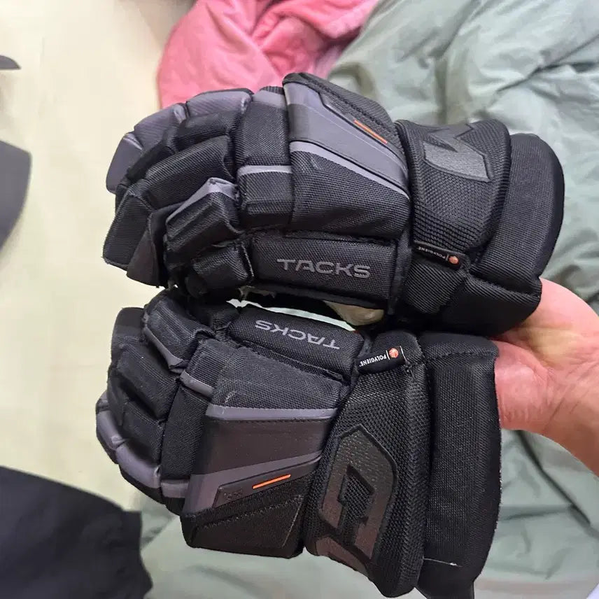 [BUNJANG] TACKS Ice Hockey Gloves / TACKS 블랙 아이스하키 장갑