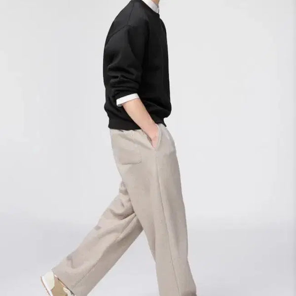 [BUNJANG] Uniqlo Sweat Wide Pants Beige XS / 유니클로 스웨트와이드팬츠 베이지 XS