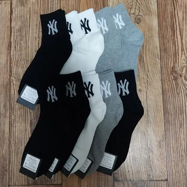 [BUNJANG] Men's Yankees Logo Socks 10-Pair Set / 남성양말양키스마크10컬레