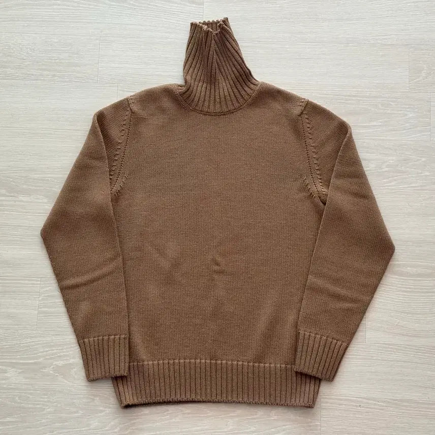 [BUNJANG] Drumohr Camel 100% Merino Wool Turtleneck / 드루모어 카멜 터틀넥