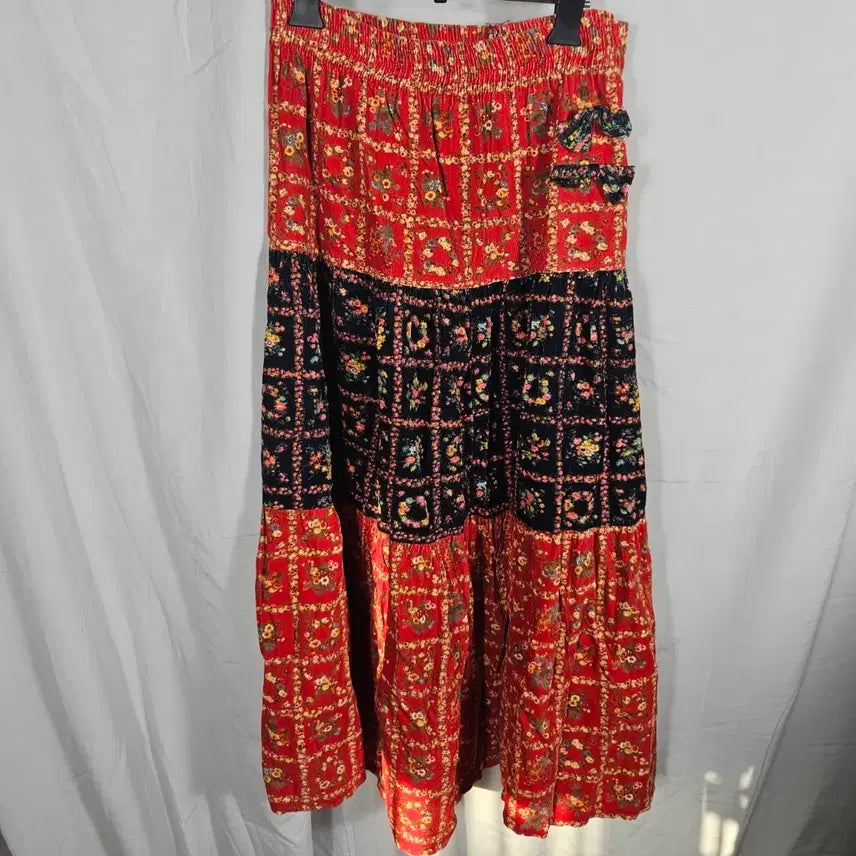 [BUNJANG] Ribbon Point Patch Skirt / 리본포인트 패치스커트