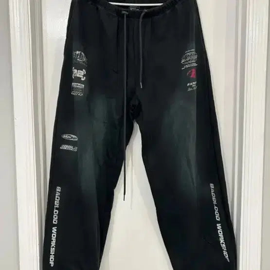 [BUNJANG] Badblood F1 Old Effect Jogger Pants (Black) / 배드블러드 F1 올드이펙트 조거 (블랙) xs 사이즈