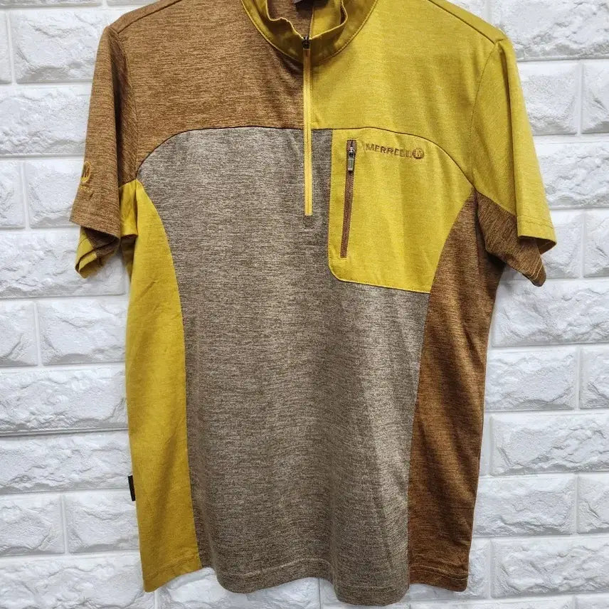 [BUNJANG] Murell Outdoor Men's Half Zip Short Sleeve T-Shirt Size 95 / 머럴 아웃도어 반팔 반집업티 95사이즈 k805