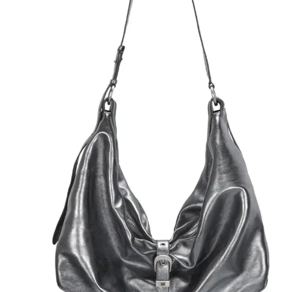 [BUNJANG] Magie Sherwood Hobo Bag Silver / 마지셔우드 호보백 실버