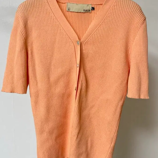 [BUNJANG] NAIN Peach Short Sleeve Knit Cardigan / NAIN 나인 피치 반팔 니트 가디건