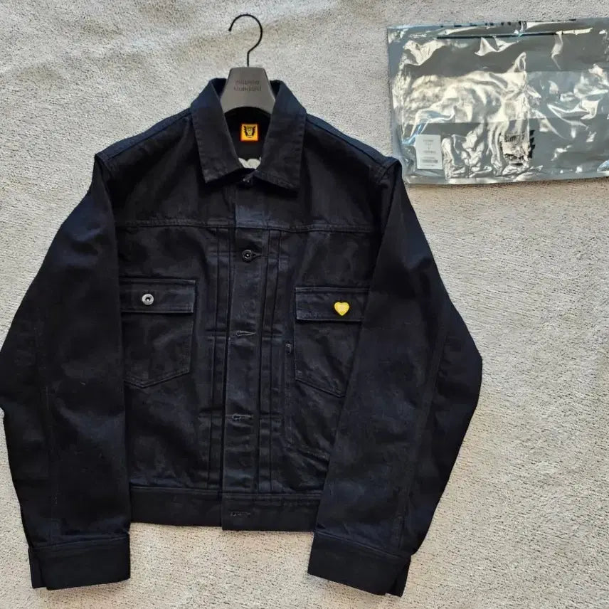 [BUNJANG] Human Made Human Tasting Denim Jacket Black M / 휴먼메이드 휴먼테이스팅 데님자켓/ M사이즈